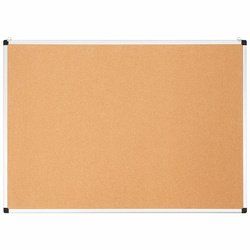 44" x 32" Cork Notice Pin Board with Aluminium Frame