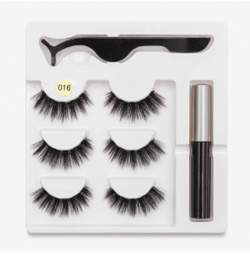 A Pair Of False Eyelashes With Magnets In Fashion (Option: 3PC 016 style)