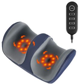 Shiatsu Foot Massager with Heat Foot Calf Thigh Arm Massager Machine with 3 Modes 3 Intensity Levels Gifts for Mom Dad Lover (Color: Blue)